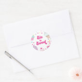 Ice Cream and Cake Six is Sweet 6th Verjaardag Ronde Sticker (Envelop)