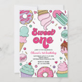 Ice Cream and Cake Sweet Een 1e Verjaardag Kaart (Voorkant)