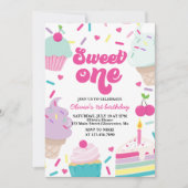 Ice Cream and Cake Sweet Een 1e Verjaardag Kaart (Voorkant)