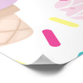 Ice Cream and Cake Sweet Sassy Zeven 7e Verjaardag Poster (Hoek)