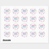 Ice Cream and Cake Sweet Sassy Zeven 7e Verjaardag Ronde Sticker (Vel)