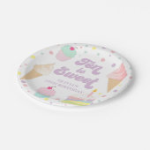 Ice Cream and Cake Ten is Sweet 10th Birthday Papieren Bordje (Gekanteld)