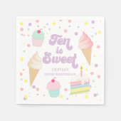 Ice Cream and Cake Ten is Sweet 10th Birthday Servet (Voorkant)
