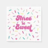 Ice Cream and Cake Three is Sweet 3rd Birthday Servet (Voorkant)