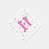 Ice Cream and Cake Three is Sweet 3rd Birthday Servet (Hoek)