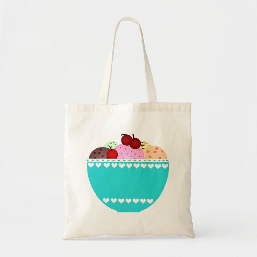 Ice Cream and Cherries Canvas tas (Voorkant)