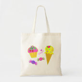 Ice Cream and Cupcake Canvas tas (Voorkant)