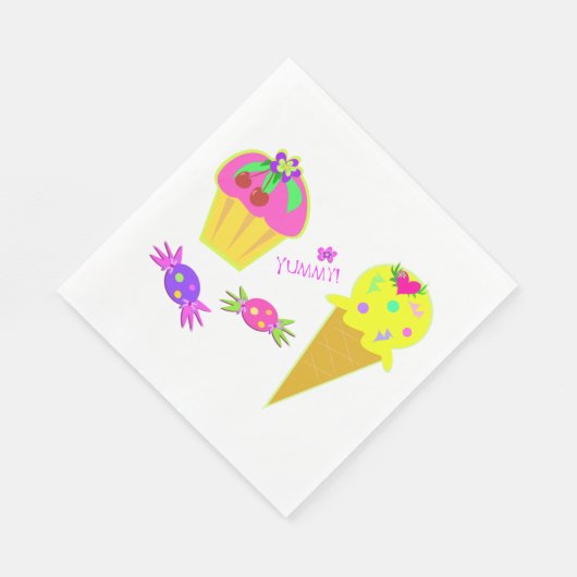Ice Cream and Cupcake Paper Napkins Servet (Hoek)