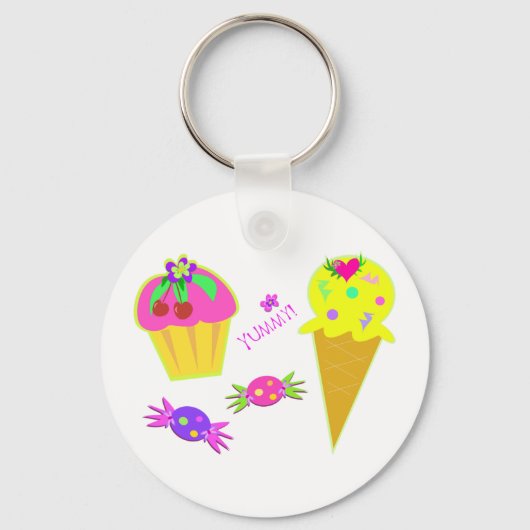 Ice Cream and Cupcake Sleutelhanger (Achterkant)