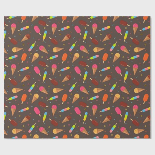 Ice Cream and Popsicles Cadeaupapier (Vlak)