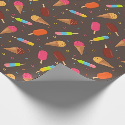 Ice Cream and Popsicles Cadeaupapier (Hoek)