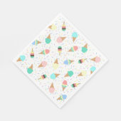 Ice Cream and Sprinkles Sweet Birthday Party Servet (Hoek)