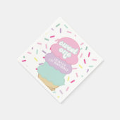 Ice Cream and Sprinkles Sweet One 1st Birthday Pap Servet (Hoek)
