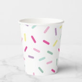 Ice Cream and Sprinkles Sweet One 1st Birthday Papieren Bekers (Achterkant)