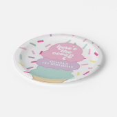 Ice Cream and Sprinkles Sweet One 1st Birthday Papieren Bordje (Gekanteld)