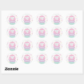 Ice Cream and Sprinkles Sweet One 1st Birthday Ronde Sticker (Vel)