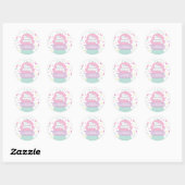Ice Cream and Sprinkles Two Sweet 2nd Birthday Ronde Sticker (Vel)