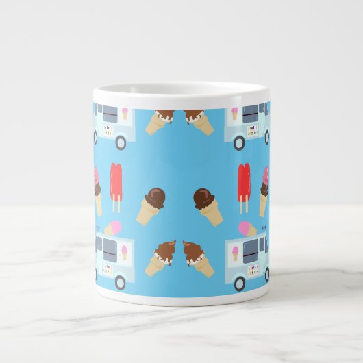 Ice Cream and Truck Pattern Grote Koffiekop (Voorkant)