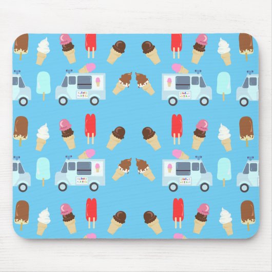 Ice Cream and Truck Pattern Muismat (Voorkant)