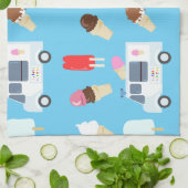 Ice Cream and Truck Pattern Theedoek (Gevouwen)