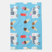 Ice Cream and Truck Pattern Theedoek (Verticaal)