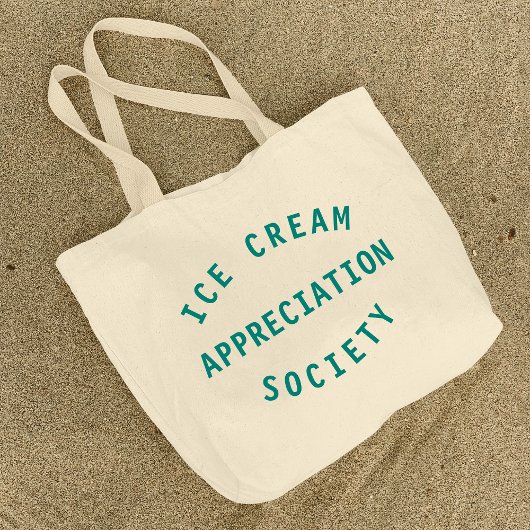 Ice Cream Appreciation Society citeert kunst Grote Tote Bag