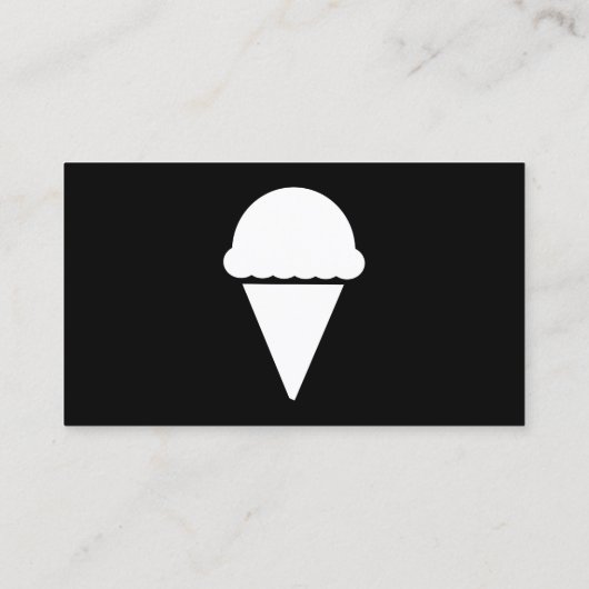 ICE CREAM aqua-staal Visitekaartje (Achterkant)