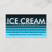 ICE CREAM aqua-staal Visitekaartje (Voorkant)