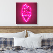 Ice Cream Art Strawberry Ice Cream Clip Art Painti Canvas Afdruk (Insitu (Slaapkamer))