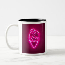 Ice Cream Art Strawberry Ice Cream Clip Art Painti Tweekleurige Koffiemok