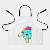 Ice cream at Tennis with Tennis racket Schort (Voorkant)