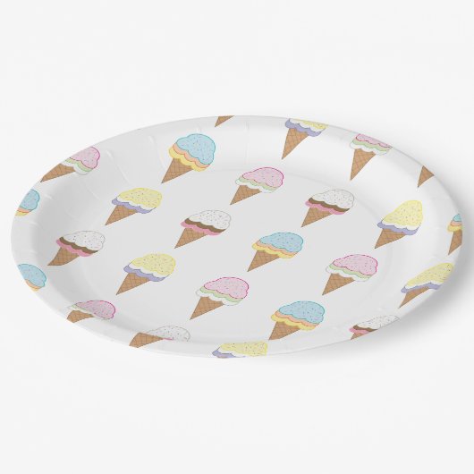 Ice Cream Awesomeness Papieren Bordje (Gekanteld)