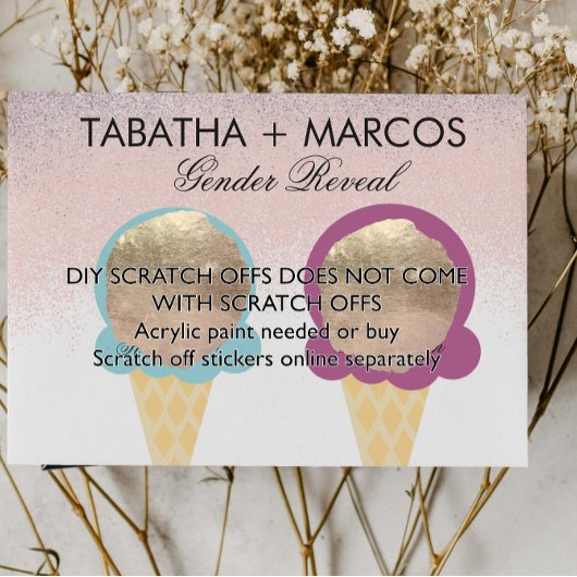 Ice Cream Baby Gender onthullen de kaarten van de 