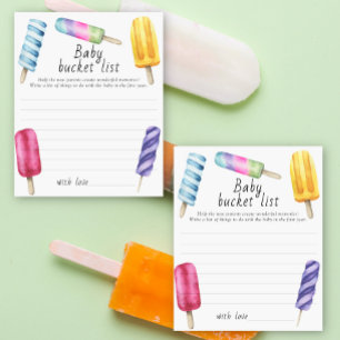 Ice Cream baby shower - Baby bucket list spel
