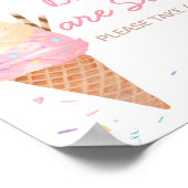 Ice Cream Baby shower Baby's zijn zoet Poster (Hoek)