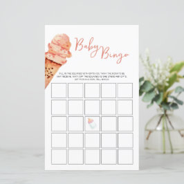 Ice Cream Baby shower Bingo spel