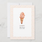 Ice Cream Baby shower Bingo spel Kaart (Achterkant)