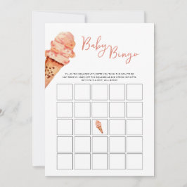 Ice Cream Baby shower Bingo spel Kaart