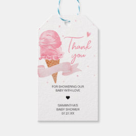 Ice Cream Baby shower Favor Tags Cadeaulabel