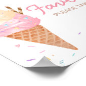 Ice Cream Baby shower gunsten Poster (Hoek)