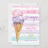 Ice Cream Baby shower Hier is het Scoop Baby showe Kaart (Voorkant)