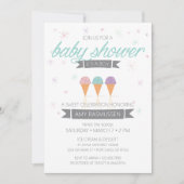 Ice Cream Baby shower Invitation - Het is een jong Kaart (Voorkant)