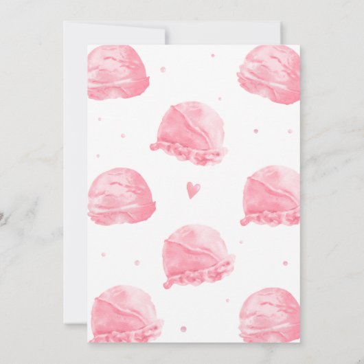 Ice Cream Baby shower Kaart (Achterkant)