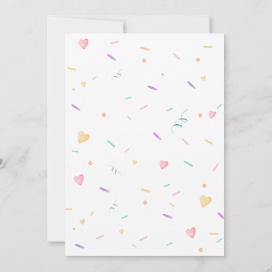 Ice Cream Baby shower Kaart (Achterkant)