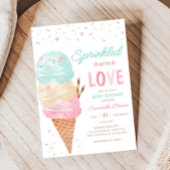 Ice Cream Baby shower Kaart