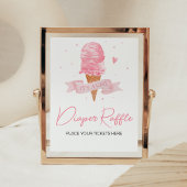 Ice Cream Baby shower Luier Raffle Poster