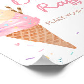 Ice Cream Baby shower Luier Raffle Poster (Hoek)
