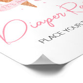 Ice Cream Baby shower Luier Raffle Poster (Hoek)