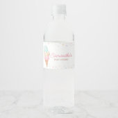 Ice Cream Baby shower Waterfles Etiket (Voorkant)