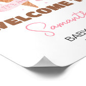 Ice Cream Baby shower Welkom Poster (Hoek)